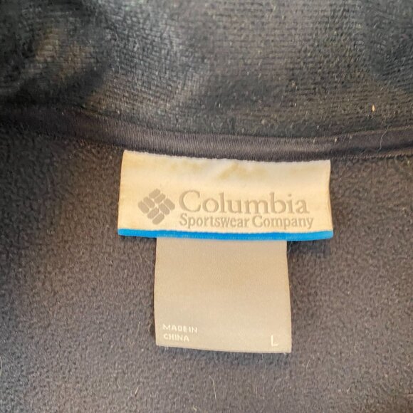 Columbia Mens Full Zip Jacket Size L Outdoor Wear Black Gorpcore Camping Fishing - Picture 3 of 7